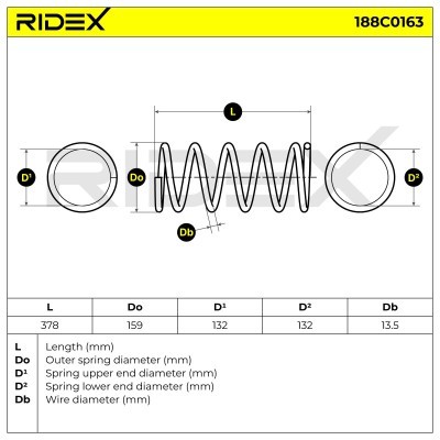 Suspension Spring RIDEX 188C0163 188C0163 - photo 4