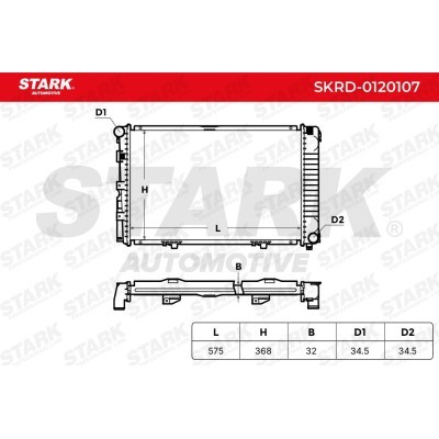 Radiator, Engine Cooling Stark SKRD-0120107 SKRD-0120107 - photo 4