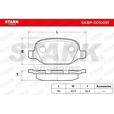 Brake Pads Set Stark SKBP-0010091 SKBP-0010091 - photo 4