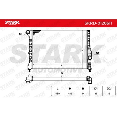 Radiator, Engine Cooling Stark SKRD-0120611 SKRD-0120611 - photo 5