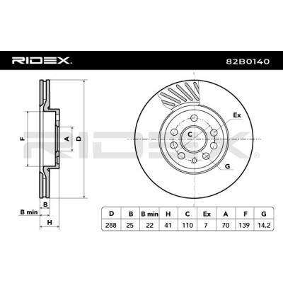 Brake Disc RIDEX 82B0140 82B0140 - photo 7