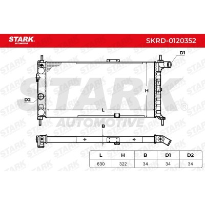 Radiator, Engine Cooling Stark SKRD-0120352 SKRD-0120352 - photo 4