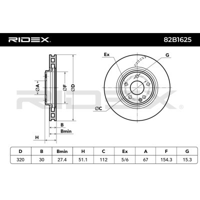 Brake Disc RIDEX 82B1625 82B1625 - photo 8
