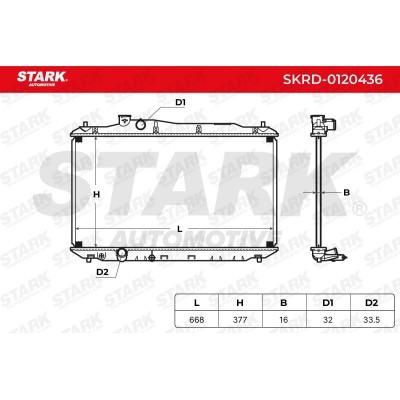 Radiator, Engine Cooling Stark SKRD-0120436 SKRD-0120436 - photo 6