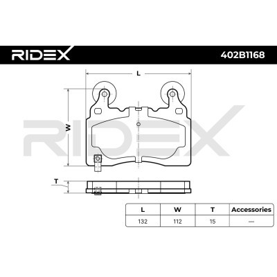 Brake Pads Set RIDEX 402B1168 402B1168 - photo 7
