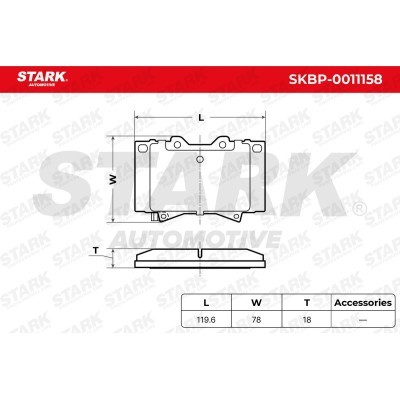 Brake Pads Set Stark SKBP-0011158 SKBP-0011158 - photo 6