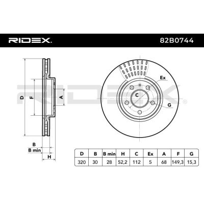 Brake Disc RIDEX 82B0744 82B0744 - photo 6
