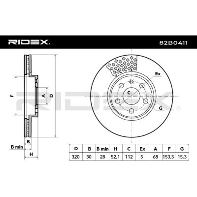 Brake Disc RIDEX 82B0411 82B0411 - photo 3