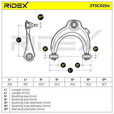 Control Arm RIDEX 273C0254 273C0254 - photo 6