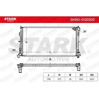 Radiator, Engine Cooling Stark SKRD-0120320 SKRD-0120320 - photo 5
