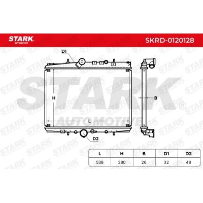 Radiator, Engine Cooling Stark SKRD-0120128 SKRD-0120128 - photo 3
