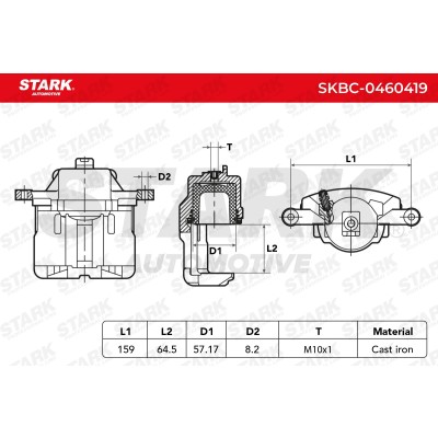 Brake Caliper Stark SKBC-0460419 SKBC-0460419 - photo 5