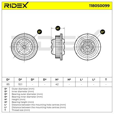 Strut Support Bearing Front RIDEX 1180S0099 1180S0099 - photo 5