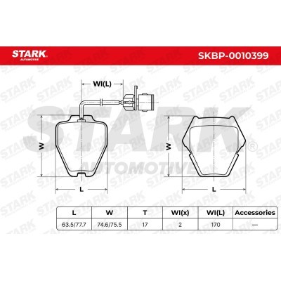 Brake Pads Set Stark SKBP-0010399 SKBP-0010399 - photo 6