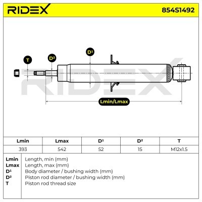 Shock Absorber RIDEX 854S1492 854S1492 - photo 8