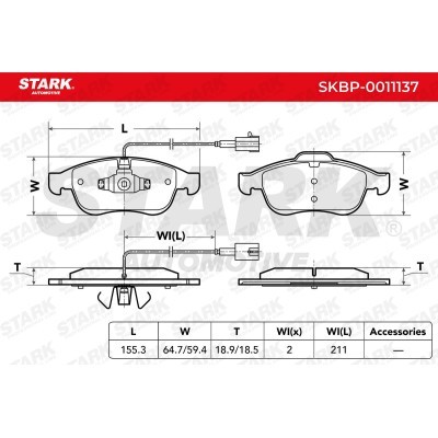 Brake Pads Set Stark SKBP-0011137 SKBP-0011137 - photo 3