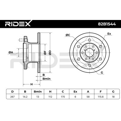 Brake Disc RIDEX 82B1544 82B1544 - photo 6