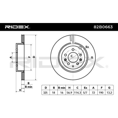 Brake Disc RIDEX 82B0663 82B0663 - photo 3