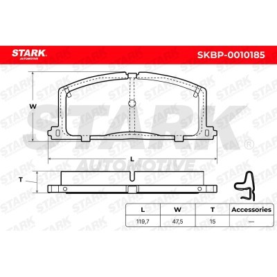 Brake Pads Set Stark SKBP-0010185 SKBP-0010185 - photo 3