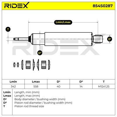Shock Absorber RIDEX 854S0287 854S0287 - photo 4