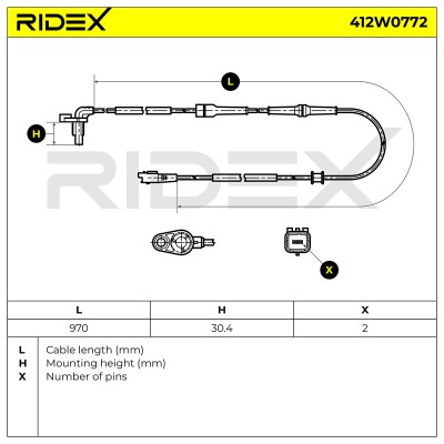 ABS Sensor RIDEX 412W0772 412W0772 - photo 6