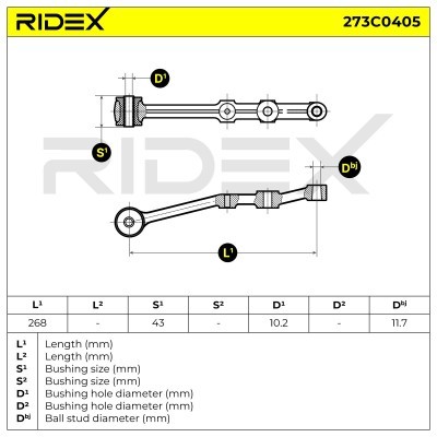 Control Arm RIDEX 273C0405 273C0405 - photo 6