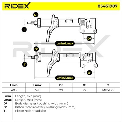 Shock Absorber RIDEX 854S1987 854S1987 - photo 5