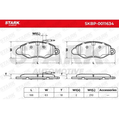 Brake Pads Set Stark SKBP-0011634 SKBP-0011634 - photo 6
