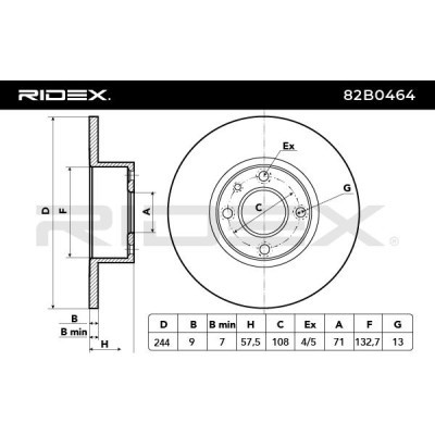 Brake Disc RIDEX 82B0464 82B0464 - photo 3