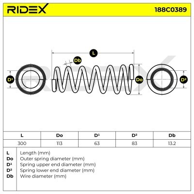 Suspension Spring RIDEX 188C0389 188C0389 - photo 5