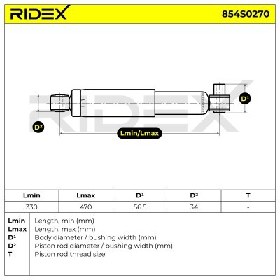 Shock Absorber RIDEX 854S0270 854S0270 - photo 8