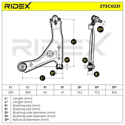 Control Arm RIDEX 273C0231 273C0231 - photo 5