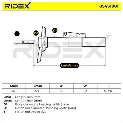 Shock Absorber RIDEX 854S1881 854S1881 - photo 8