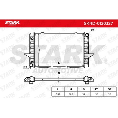 Radiator, Engine Cooling Stark SKRD-0120327 SKRD-0120327 - photo 4