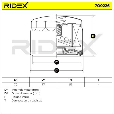 Oil Filter RIDEX 7O0226 7O0226 - photo 5