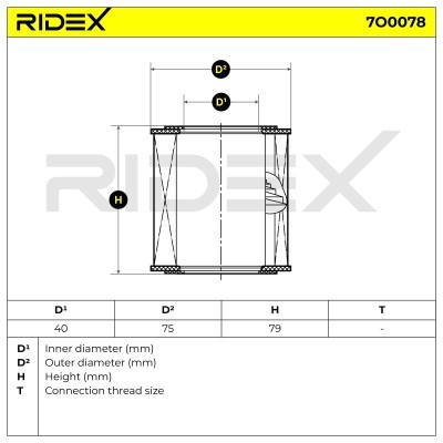 Oil Filter RIDEX 7O0078 7O0078 - photo 4