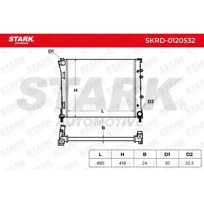 Radiator, Engine Cooling Stark SKRD-0120532 SKRD-0120532 - photo 6