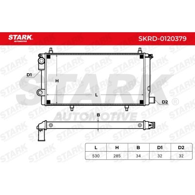 Radiator, Engine Cooling Stark SKRD-0120379 SKRD-0120379 - photo 4