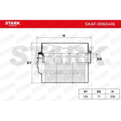 Air Filter Stark SKAF-0060416 SKAF-0060416 - photo 6