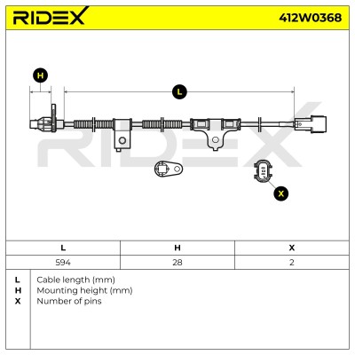 ABS Sensor RIDEX 412W0368 412W0368 - photo 12