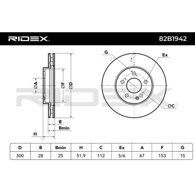 Brake Disc RIDEX 82B1942 82B1942 - photo 5