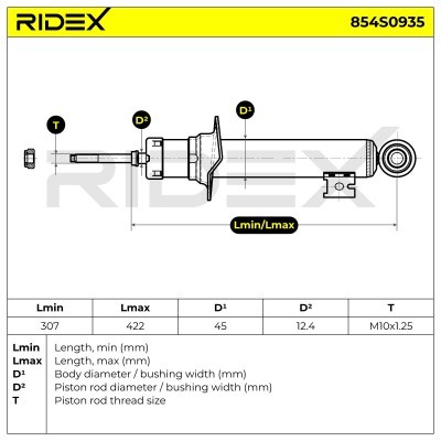 Shock Absorber RIDEX 854S0935 854S0935 - photo 5