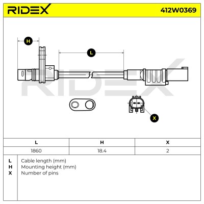 ABS Sensor RIDEX 412W0369 412W0369 - photo 5