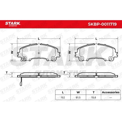 Brake Pads Set Stark SKBP-0011719 SKBP-0011719 - photo 5