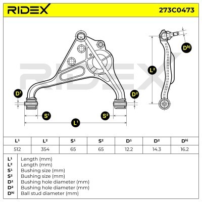 Control Arm RIDEX 273C0473 273C0473 - photo 8
