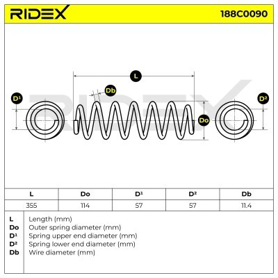 Suspension Spring RIDEX 188C0090 188C0090 - photo 4