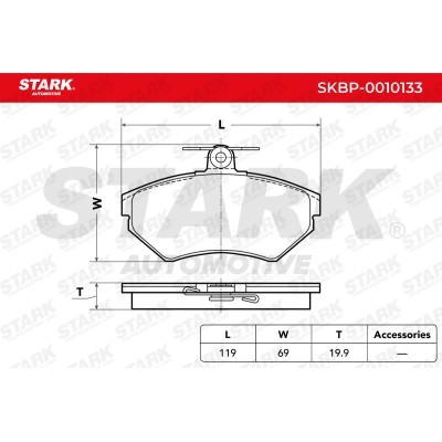 Brake Pads Set Stark SKBP-0010133 SKBP-0010133 - photo 3