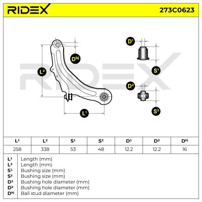 Control Arm RIDEX 273C0623 273C0623 - photo 7