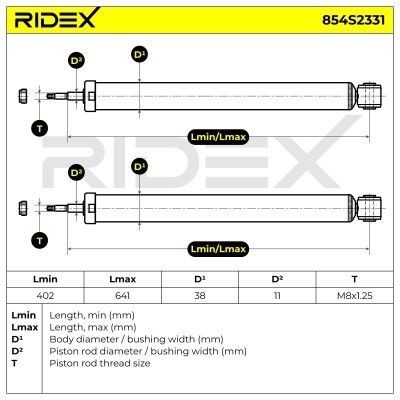 Shock Absorber RIDEX 854S2331 854S2331 - photo 7