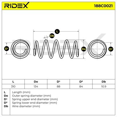 Suspension Spring RIDEX 188C0021 188C0021 - photo 5